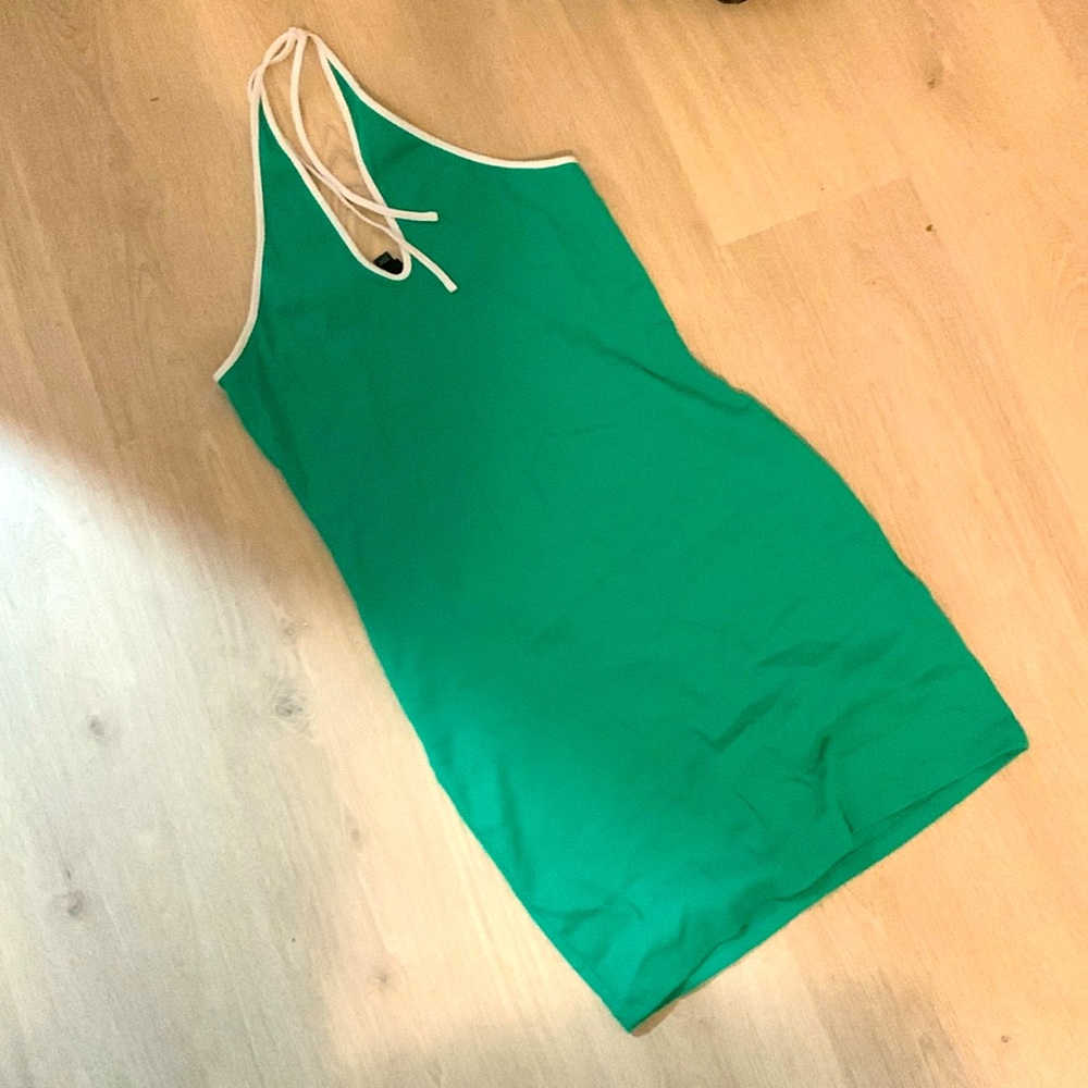 Wild Fable Green Ribbed Halter Contrast dress